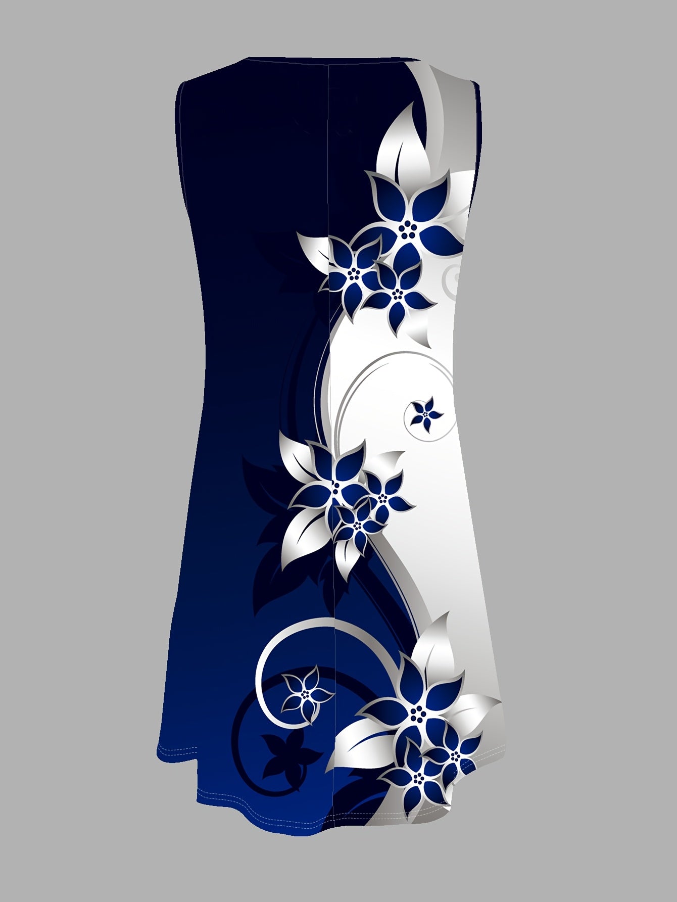 Women'S Floral Casual Sleeveless Dress